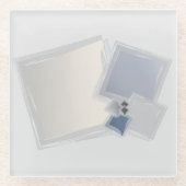 Dessous-de-verre En Verre Roulement des carrés Fibonacci (Devant)