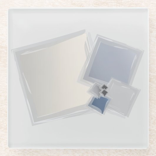 Dessous-de-verre En Verre Roulement des carrés Fibonacci (Devant)