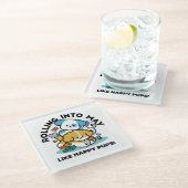 Dessous-de-verre En Verre Rouler En Mai Comme De Joyeux Pups - Mignonne Chie (Incliné)