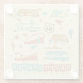 Dessous-de-verre En Verre Route 66 Happy Camper (Dos)