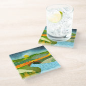 Dessous-de-verre En Verre Route d'or (Incliné)