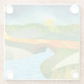 Dessous-de-verre En Verre Route d'or (Dos)