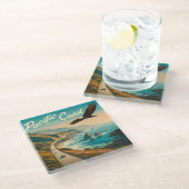 Dessous-de-verre En Verre Route du Pacifique Aigle (Incliné)