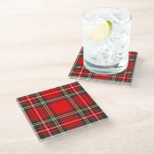 Dessous-de-verre En Verre Royal Stewart Clan Tartan Plaid (Incliné)