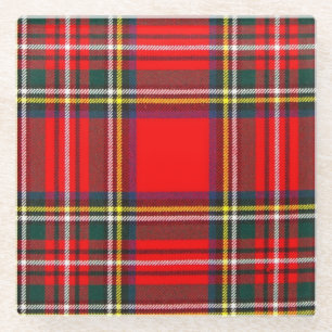 Dessous-de-verre En Verre Royal Stewart Clan Tartan Plaid