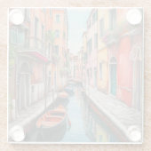 Dessous-de-verre En Verre Rue aquarelle à Venise (Dos)