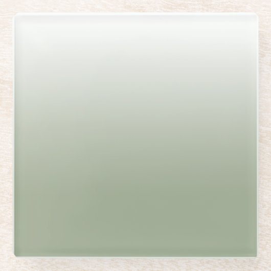 Dessous-de-verre En Verre Sage Green Ombre (Devant)