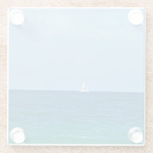 Dessous-de-verre En Verre Sailboat, fort Lauderdale, Floride (Dos)
