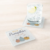 Dessous-de-verre En Verre Saison Citrouille Hello (Incliné)