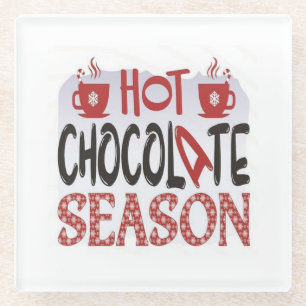 Dessous-de-verre En Verre Saison de chocolat chaud
