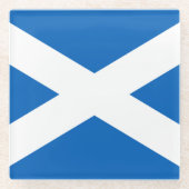 Dessous-de-verre En Verre Saltire ~ Drapeau de l'Ecosse (Devant)