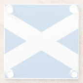 Dessous-de-verre En Verre Saltire ~ Drapeau de l'Ecosse (Dos)