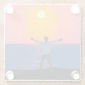 Dessous-de-verre En Verre Salutation au soleil (Dos)