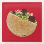 Dessous-de-verre En Verre Sandwich KiniArt Falafel (Devant)