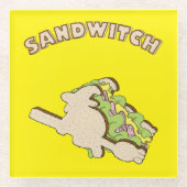 Dessous-de-verre En Verre Sandwitch (Devant)