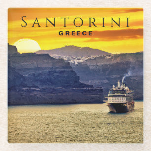 Dessous-de-verre En Verre Santorin, Grèce