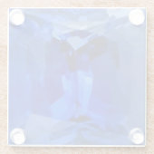 Dessous-de-verre En Verre Saphir bleu 1 (Dos)
