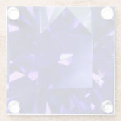 Dessous-de-verre En Verre Saphir bleu 2 (Dos)