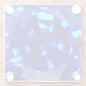 Dessous-de-verre En Verre Saphir bleu 3 (Dos)