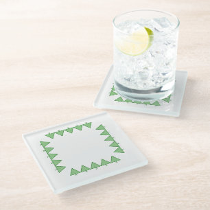 Dessous-de-verre En Verre Sapins de Noël en forme de triangle