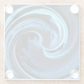 Dessous-de-verre En Verre Sapphire Blue Island Wave (Dos)