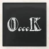 Dessous-de-verre En Verre Sarcastique OK (Devant)