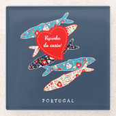 Dessous-de-verre En Verre Sardines portugaises (Devant)