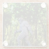 Dessous-de-verre En Verre Sasquatch (Bigfoot) dans la nature (Dos)