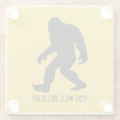 Dessous-de-verre En Verre Sasquatch (Bigfoot) Vous Croirez! (Dos)