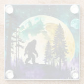 Dessous-de-verre En Verre Sasquatch pleine lune (Dos)