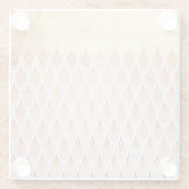 Dessous-de-verre En Verre Saumon brillant Parties scintillant rose Sirène éc (Dos)