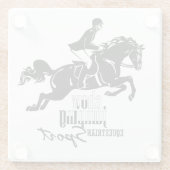 Dessous-de-verre En Verre sauter équestre d'exposition (Dos)