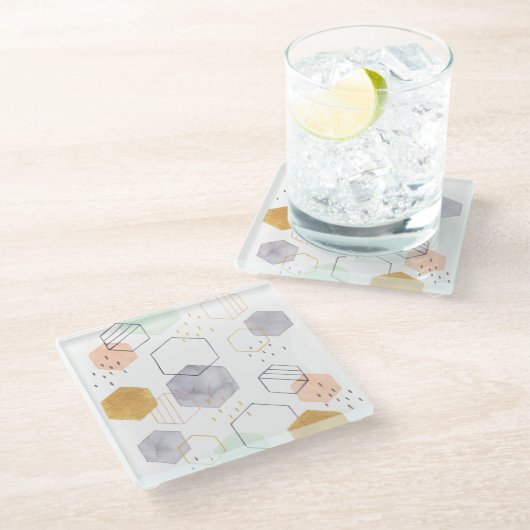 Dessous-de-verre En Verre Scatter hexadécimal (Incliné)
