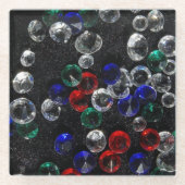 Dessous-de-verre En Verre Scattered Jewels and Gemstones (Devant)