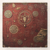 Dessous-de-verre En Verre Sceau de l'Ordre Caché (Devant)