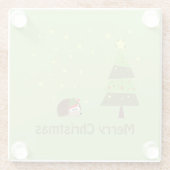 Dessous-de-verre En Verre Scène de Noël de Hérisson (Dos)