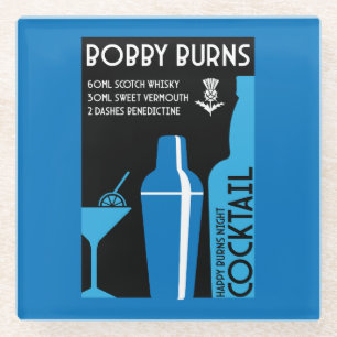 Dessous-de-verre En Verre Scottish Bobby Burns Whiskey Cocktail