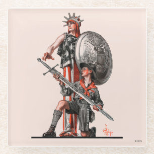 Dessous-de-verre En Verre Scout et liberté de garçon