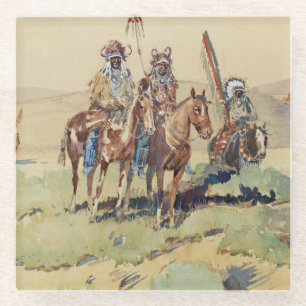 Dessous-de-verre En Verre Scoutisme Art occidental par Edward Borein