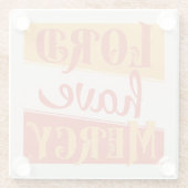 Dessous-de-verre En Verre Seigneur aie pitié (Dos)