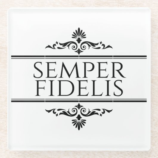 Dessous-de-verre En Verre Semper Fidelis (Devant)