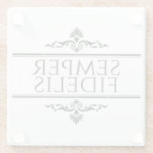 Dessous-de-verre En Verre Semper Fidelis (Dos)