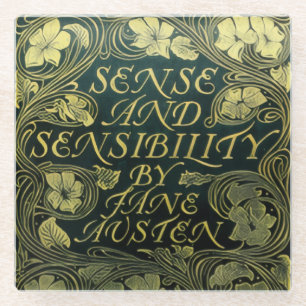 Dessous-de-verre En Verre "Sense et Sensibilité" de Jane Austen
