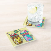 Dessous-de-verre En Verre Shakes colorés (Incliné)