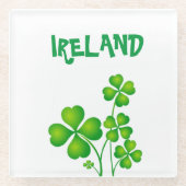 Dessous-de-verre En Verre Shamrock vert (Devant)