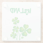 Dessous-de-verre En Verre Shamrock vert (Dos)