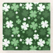 Dessous-de-verre En Verre Shamrock vert, Saint Patrick's Day (Devant)