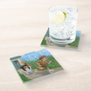 Dessous-de-verre En Verre Sheldon et Davie Aventure