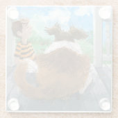 Dessous-de-verre En Verre Sheldon et Davie Relaxing (Dos)