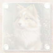 Dessous-de-verre En Verre Shetland Sheepdog (Dos)